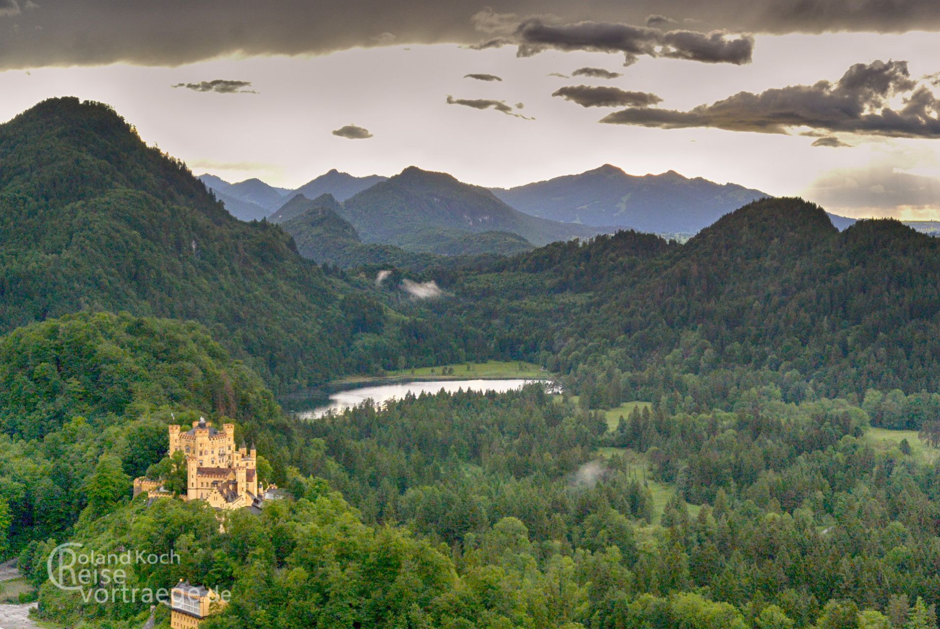 mit Kindern per Rad über die Alpen, Via Claudia Augusta, Blick auf Hohenschwangau